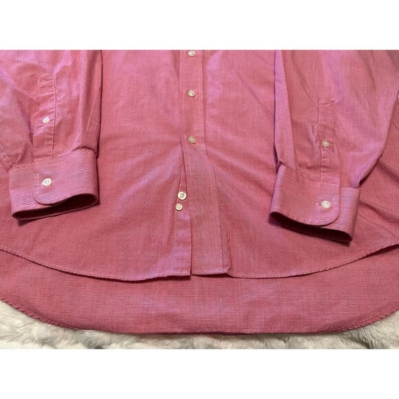 Men's Chaps Classic Fit Wrinkle Pink Button-Down Dress Shirt Cotton Blend Size X - Picture 15 of 16